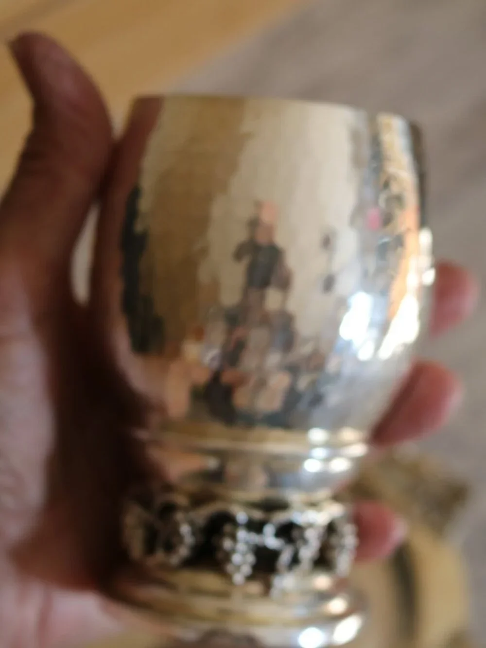 Silver Plated Goblet and saucer